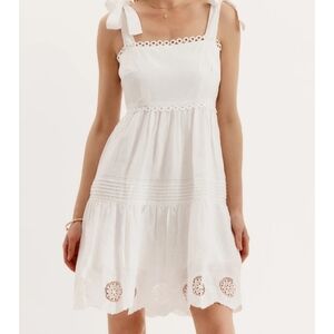 Elegant White Sleeveless Tyler Boe Dress